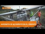 Avioneta cayó a orillas del Río Upano - Teleamazonas