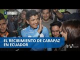 Richard Carapaz recibió homenaje en su recorrido por la capital - Teleamazonas