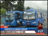 Transportistas urbanos anuncian movilización para el 11 de junio