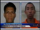 Dos policías fueron capturados por extorsionar a un colombiano