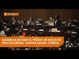 El pedido de la CNJ sobre juicio a Correa llegó a la Asamblea - Teleamazonas