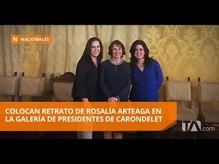 Retrato de Rosalía Arteaga ya figura en el Salón Amarillo de Carondelet - Teleamazonas