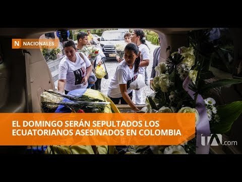 Entre el dolor y lágrimas reciben los cuerpos de Óscar y Katty - Teleamazonas
