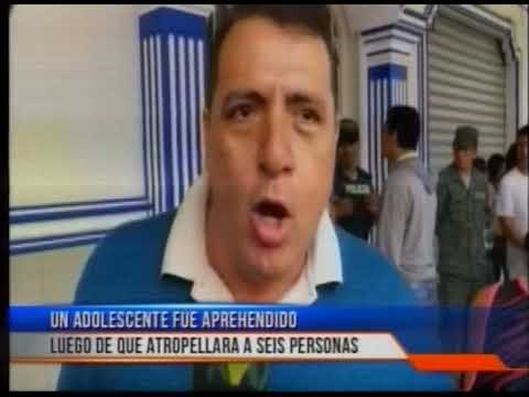 Adolescente atropelló a seis personas