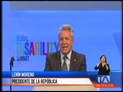 Lenín Moreno participa en la I Cumbre Global sobre Discapacidades