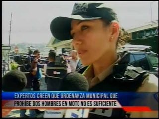 Ordenanza municipal que prohíbe dos hombres en moto no sería suficiente