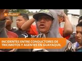 Conductores de tricimotos lanzaron piedras y palos a agentes de la ATM - Teleamazonas