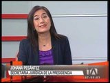 Entrevista a Johana Pesántez, secretaria jurídica de la Presidencia, sobre Ley Anticorrupción