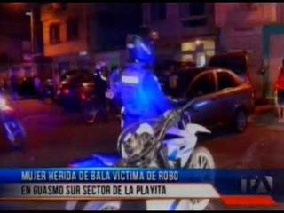 Mujer fue baleada por no dejarse robar