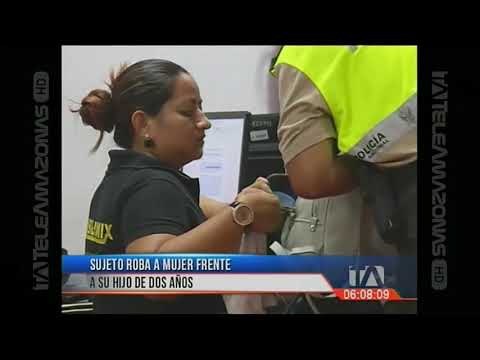 Sujeto roba a mujer frente a su hijo de dos años
