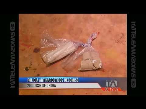 Policía antinarcóticos decomisó 200 dosis de droga