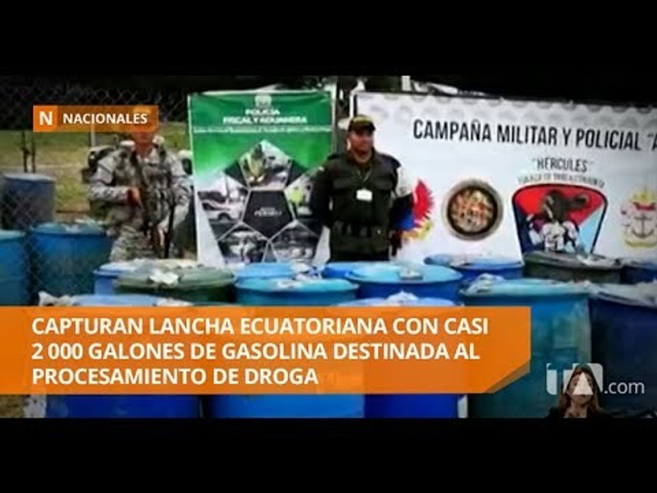Lancha ecuatoriana con casi 2 000 galones de gasolina fue capturada -Teleamazonas
