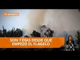 El incendio forestal en la provincia de Bolívar aún no ha sido sofocado - Teleamazonas