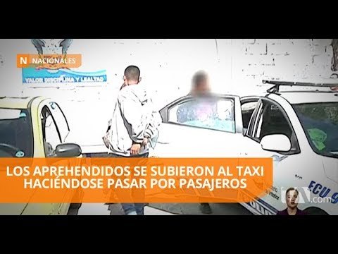 Tres sujetos que robaron un taxi intentaron huir pero se chocaron - Teleamazonas