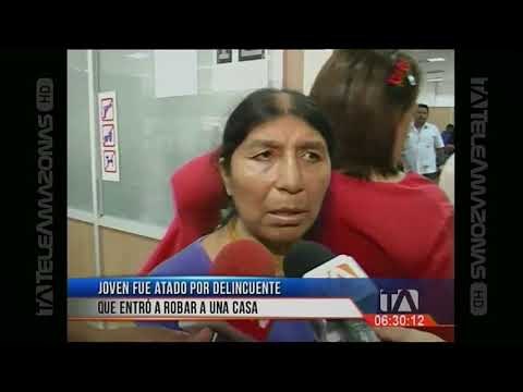 Joven fue atado por delincuente que entró a robar a una casa