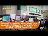 Comerciantes del Mercado Arenal protestaron por ventas informales - Teleamazonas