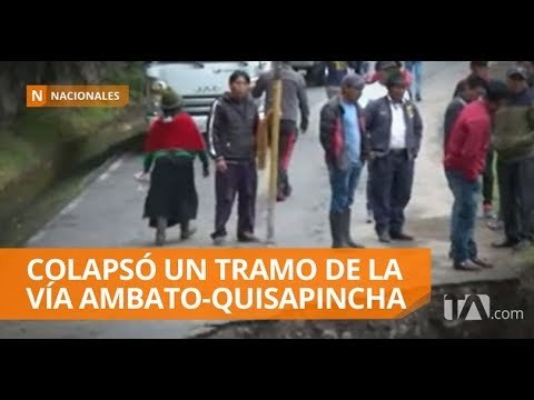 Fuerte lluvia provocó colapso de vía en el centro del país - Teleamazonas