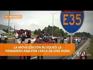 Download Video: Más de 2.000 indígenas bloquearon la vía E35 en Salcedo, Cotopaxi- Teleamazonas