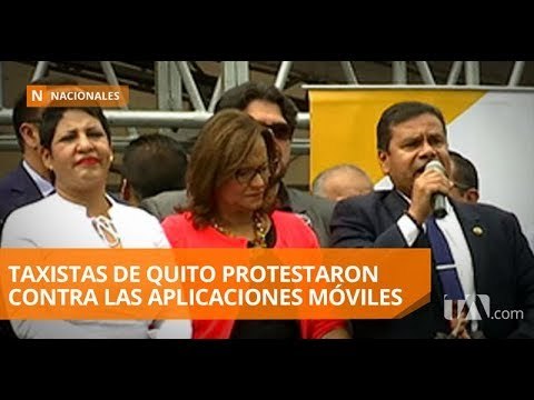 Taxistas protestan contra plataformas de transporte - Teleamazonas