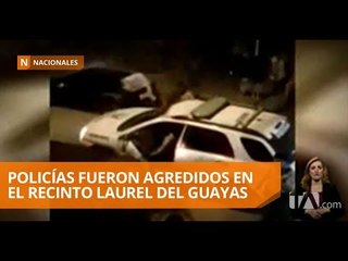 Скачать видео: Policías buscan a los agresores de policías del recinto Laurel - Teleamazonas