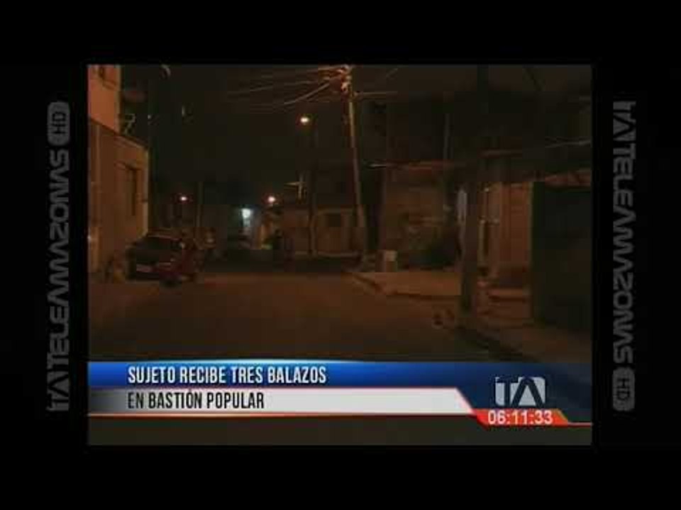 Sujeto recibe tres balazos en Bastión Popular