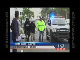 Roban bus de transporte interprovincial en El Oro