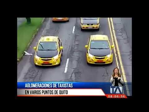 ¡Atención! Se registra aglomeraciones de taxistas en varios puntos de Quito