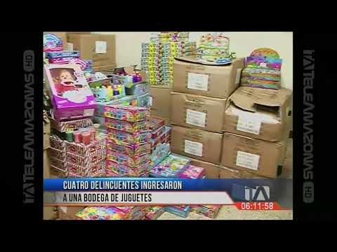 Cuatro delincuentes ingresaron a una bodega de juguetes