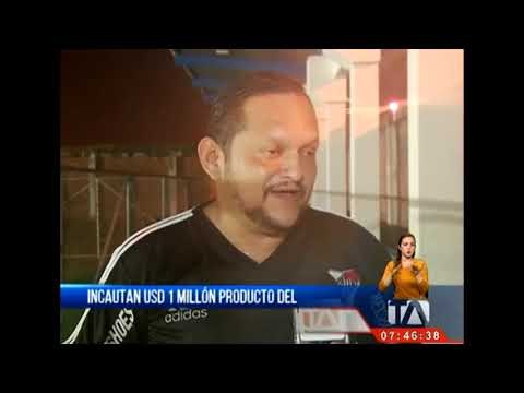 Incautan un millón de dólares producto del narcotráfico en terminal terrestre de Guayaquil