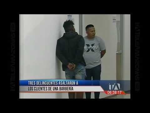 Tres delincuentes asaltaron a los clientes de una barbería