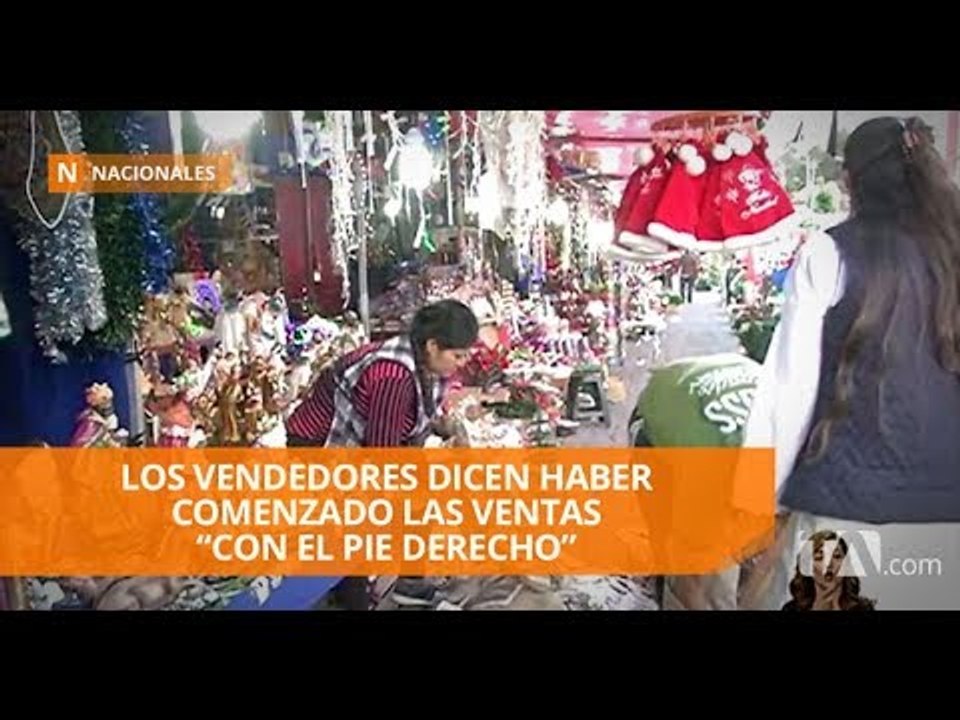 Las calles empiezan a llenarse de comercio por la época navideña - Teleamazonas