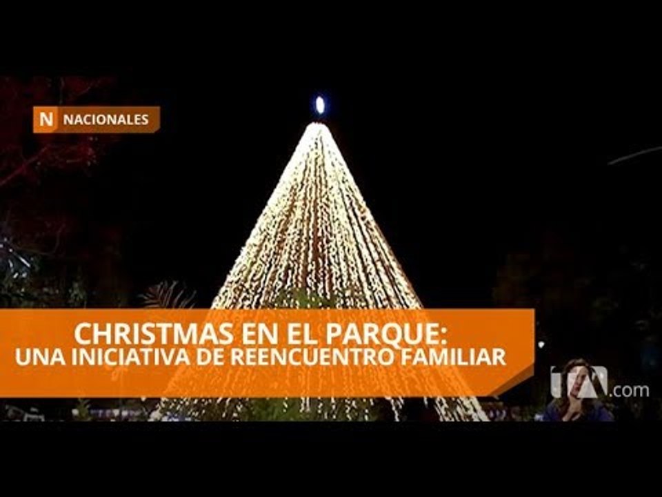 Cientos de luces se encendieron en el parque de Cumbayá - Teleamazonas
