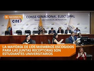 Descargar video: CNE sorteó a los miembros de juntas receptoras del voto en todo el país - Teleamazonas