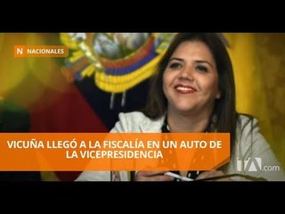 Tải video: La exvicepresidenta rinde su versión en Fiscalía por presunta concusión - Teleamazonas