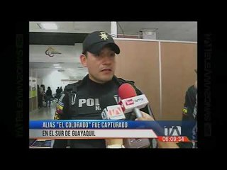 Alias "El Colorado" fue capturado en el sur de Guayaquil