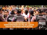 Habitantes de Jipijapa realizaron una protesta contra la falta de agua y obras  - Teleamazonas