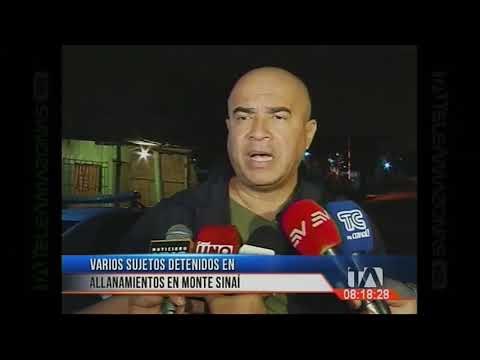 Varios sujetos detenidos en allanamientos en monte Sinaí