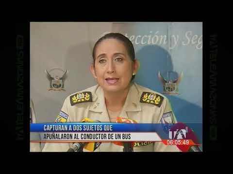 Capturan a dos sujetos que apuñalaron a conductor de un bus