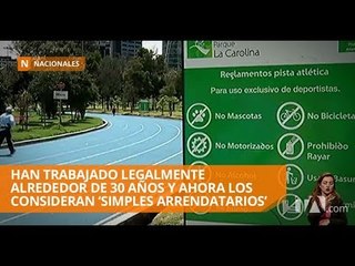 Download Video: Comerciantes de La Carolina rechazan incremento del valor de sus puestos - Teleamazonas