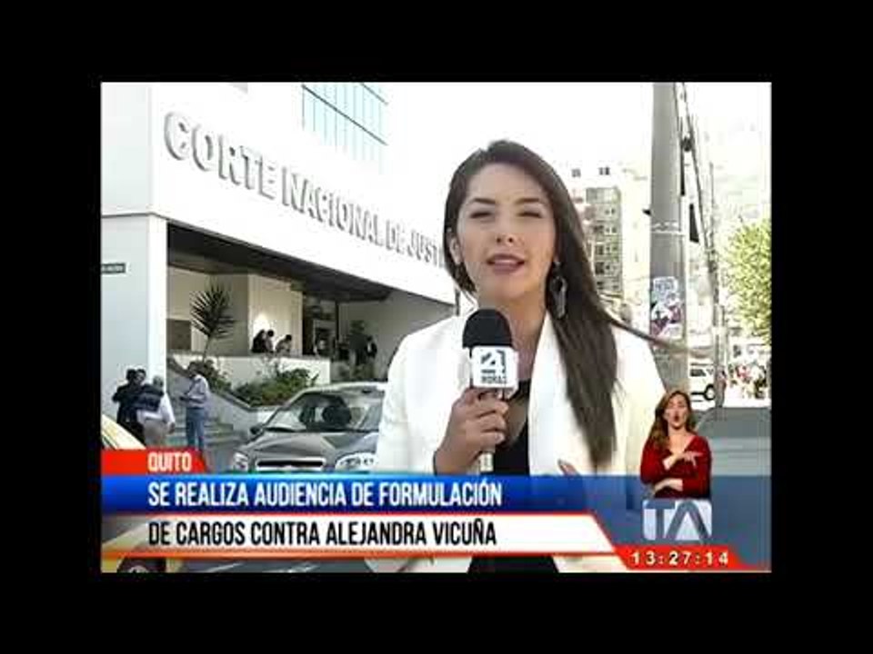Se realiza audiencia de formulación de cargos contra María Alejandra Vicuña -Teleamazonas