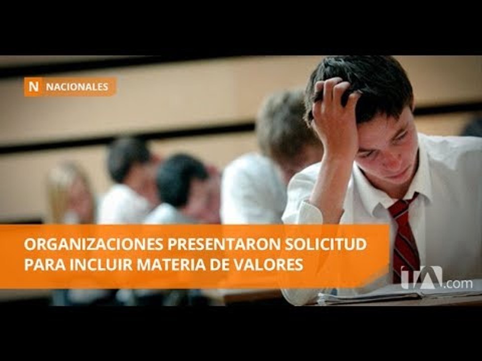 Solicitan incluir materia de valores en la malla curricular - Teleamazonas