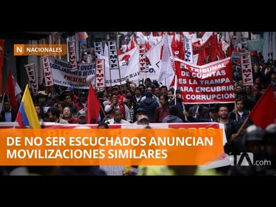 Organizaciones sociales marcharon contra las medidas económicas - Teleamazonas