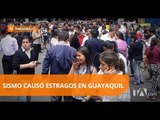 Trabajadores evacuaron edificios del centro de Guayaquil tras sismo - Teleamazonas
