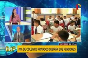 ¿Es legal el incremento en pensiones de colegios particulares?, Crisólogo Cáceres despeja dudas