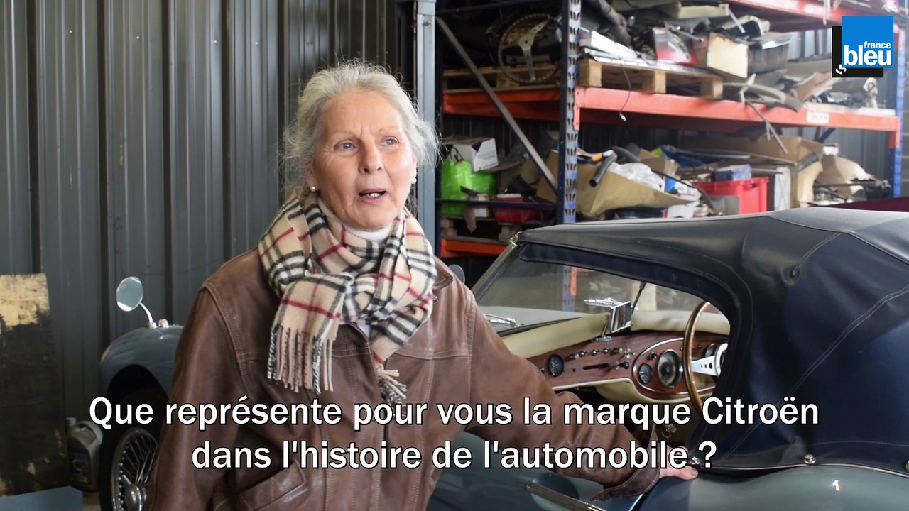 Geneviève, membre des clubs "la Traction du Périgord" et "Autos Rétro Périgord"