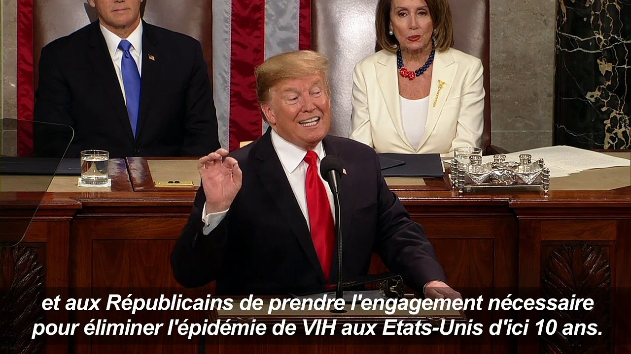Trump évoque le sida face au Congrès