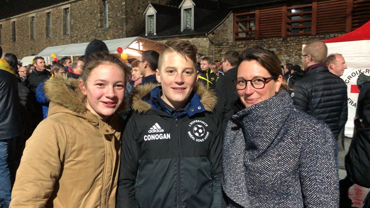 Philomène, Conogan et Laurence supporters de Vitré