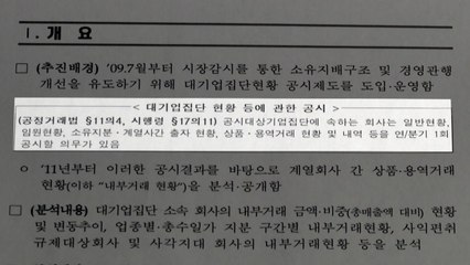 [단독] 공정위도 내부거래 비율 축소 공시...'재벌 봐주기?' / YTN