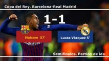 1-1. Barcelona y Real Madrid firman tablas en el partido de ida