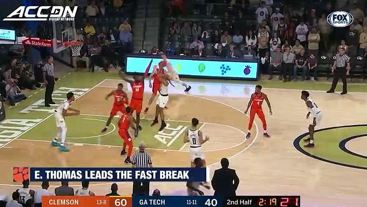 Elijah Thomas Leads the Clemson Fast break